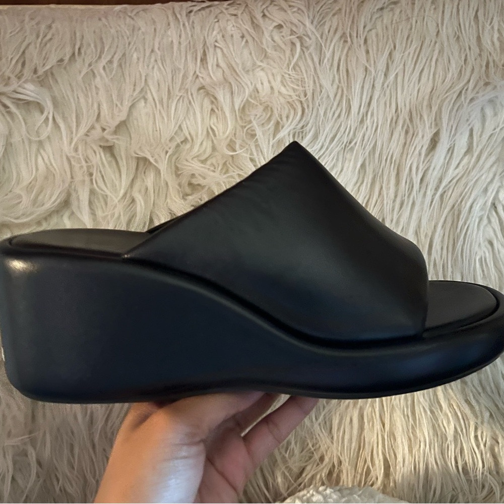 Balenciaga Black Wedge Mules